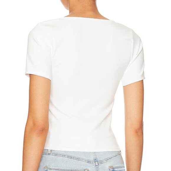 NWT Good American Scuba Scoop Crop Tee - Picture 4 of 7